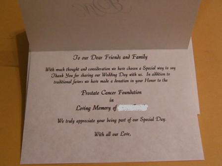 Charity donation for wedding favors