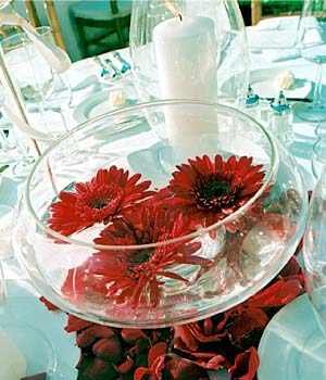 Floating Daisy Centerpieces