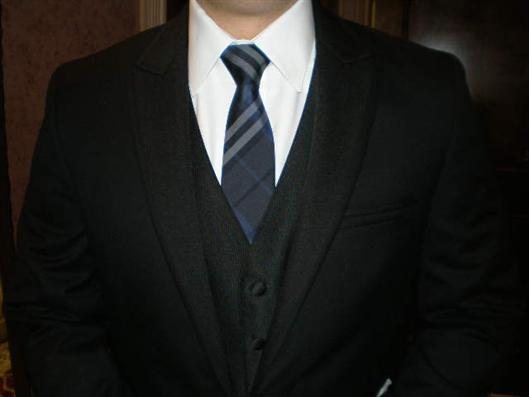 burberry tie with black suit